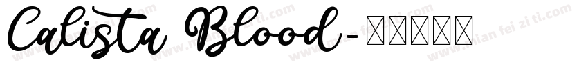 Calista Blood字体转换